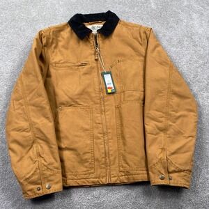 Alpine Design Mens M Zip Canvas Jacket Roasted Caramel Brown ADM07 NWT